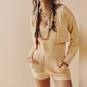 Free People Knit Romper and sweater set